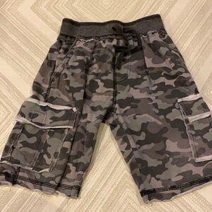 Mish Boys Grey Camouflage Pocket Sweat Shorts